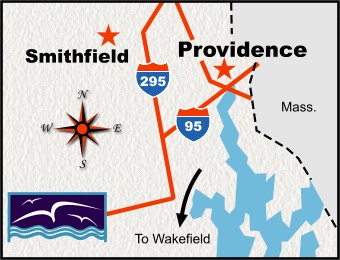 Providence and Smithfield, RI map